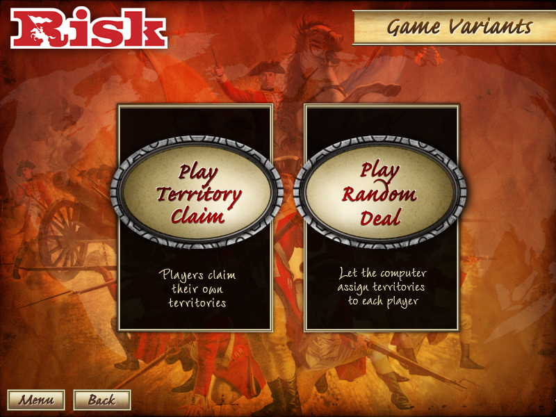Risk (Windows) screenshot: Game variants