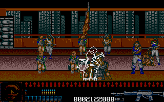 Predator 2 (Atari ST) screenshot: Level 2 boss fight