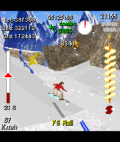 SSX: Out of Bounds (N-Gage) screenshot: Performing several tricks in row gives you more points.