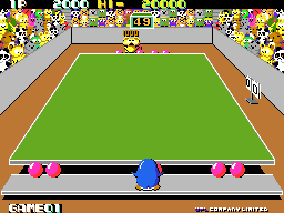 Penguin-Kun Wars (Arcade) screenshot: Hit him.