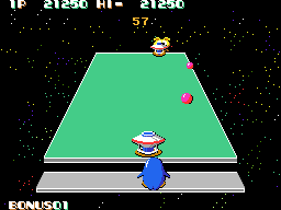 Penguin-Kun Wars (Arcade) screenshot: Bonus game.