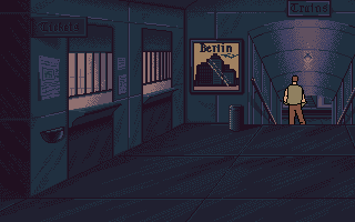 Guy Spy and the Crystals of Armageddon (Atari ST) screenshot: At the train station