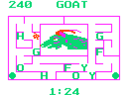 Alphabet Zoo (TRS-80 CoCo) screenshot: Goat