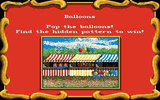 SideShow (Amiga) screenshot: Next up - Balloons.
