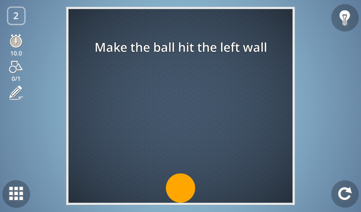 Brain It On! (Android) screenshot: Another puzzle, this time requiring a bit of thinking