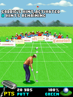 Pro Golf 2007 feat. Vijay Singh (J2ME) screenshot: Caddie's hint activated