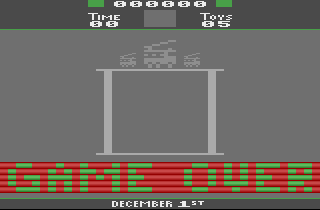 AtariAge Holiday Greetings 2006 (Atari 2600) screenshot: I didn't finish in time. Game over.