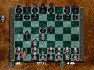 Family Game Pack (PlayStation) screenshot: Playing a game of chess.