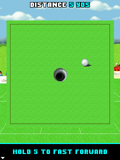 Pro Golf 2007 feat. Vijay Singh (J2ME) screenshot: Close up of the hole