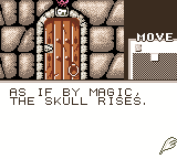 Shadowgate Classic (Game Boy Color) screenshot: You opened the skull to find a key.