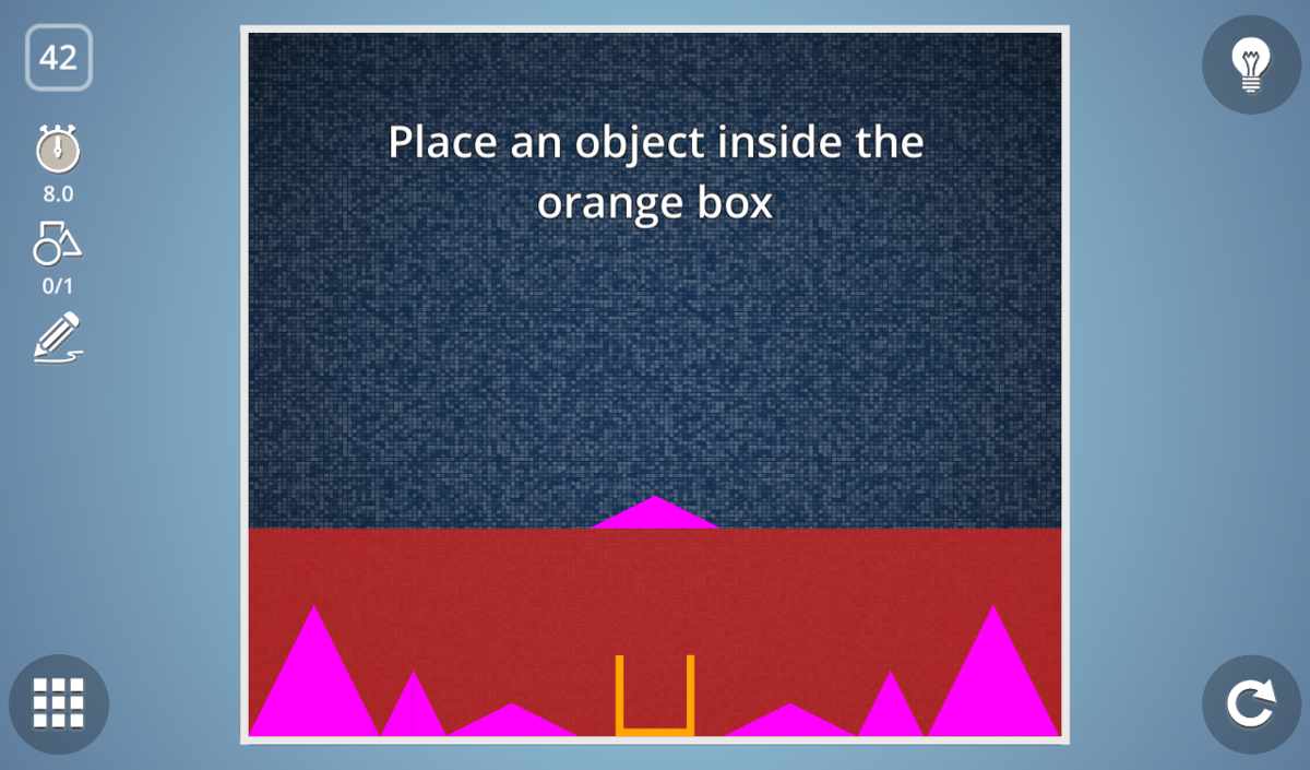 Brain It On! (Android) screenshot: Pink, bouncy elements
