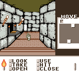 Shadowgate Classic (Game Boy Color) screenshot: Whatever you do, don't take the book.