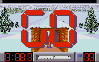 Super Ski II (Atari ST) screenshot: GO!!!