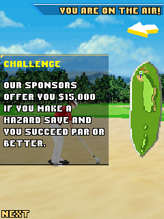 Pro Golf 2007 3D feat. Vijay Singh (J2ME) screenshot: Challenge