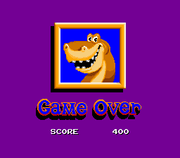 We're Back!: A Dinosaur's Story (SNES) screenshot: Game over