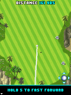 Pro Golf 2007 feat. Vijay Singh (J2ME) screenshot: Ball is in the air