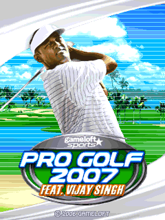 Pro Golf 2007 feat. Vijay Singh (J2ME) screenshot: Title screen