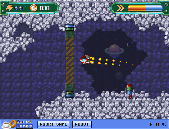 Comet Racer (Browser) screenshot: About to pass a checkpoint.