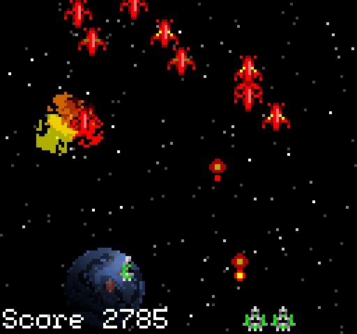 Alien Assault (Windows) screenshot: These are easier to take out.