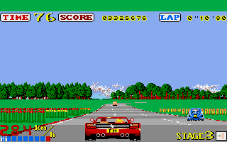 OutRun (Amiga) screenshot: Stage 3