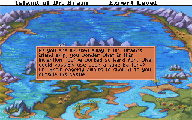 The Island of Dr. Brain (DOS) screenshot: This screen shows the castle from the first game.