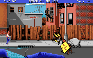 Les Manley in: Search for the King (Amiga) screenshot: Empty lot