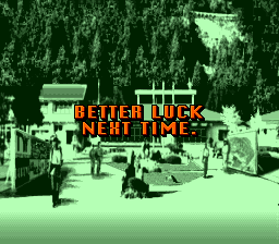 Mark Davis' The Fishing Master (SNES) screenshot: Better luck next time