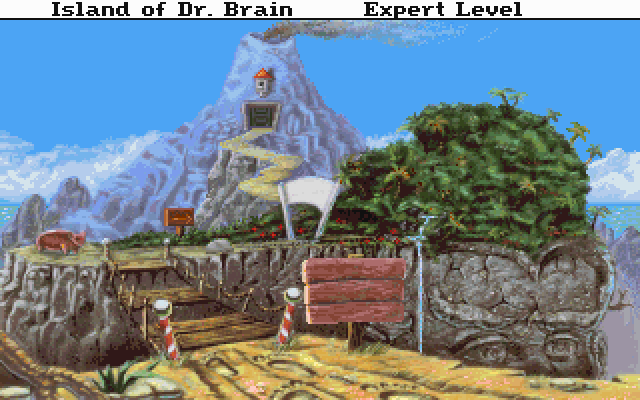 The Island of Dr. Brain (DOS) screenshot: The mountain trail