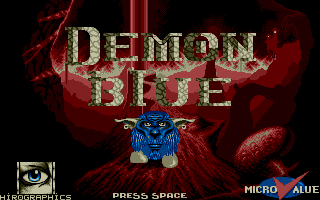 Demon Blue (Atari ST) screenshot: Title screen