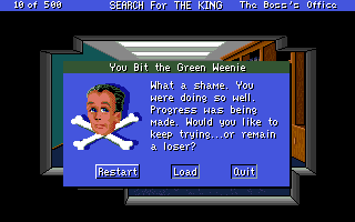 Les Manley in: Search for the King (Amiga) screenshot: Dead Les