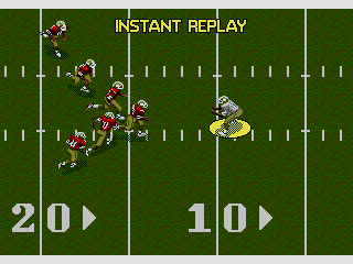 NFL Sports Talk Football '93 Starring Joe Montana (Genesis) screenshot: Instant replay.