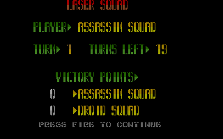 Laser Squad (Atari ST) screenshot: Time to start