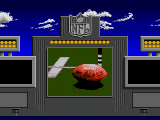 NFL Sports Talk Football '93 Starring Joe Montana (Genesis) screenshot: A juicy oval-shaped football.