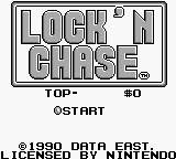 Lock n' Chase (Game Boy) screenshot: Title screen