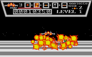 T-Bird (Atari ST) screenshot: Big explosion!