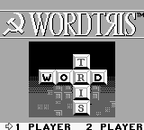Wordtris (Game Boy) screenshot: Title screen