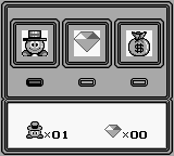 Lock n' Chase (Game Boy) screenshot: Diamonds are worth bonus tries