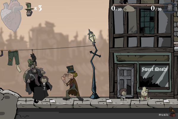 Orphan Feast (Browser) screenshot: Fighting the Artful Dodger.