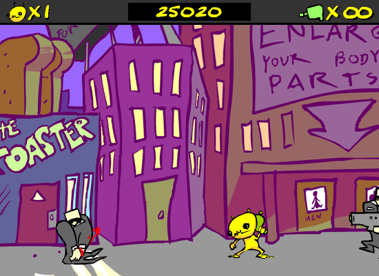 Screenshot of Alien Hominid (Browser, 2002) - MobyGames