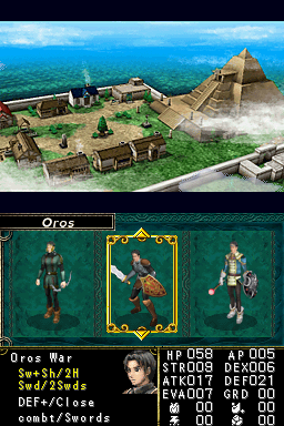 Dungeon Explorer: Warriors of Ancient Arts (Nintendo DS) screenshot: Choose your hero