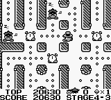 Lock n' Chase (Game Boy) screenshot: Stage 4-2, don't wake them