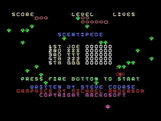 Screenshot of Scentipede (MSX, 1985) - MobyGames