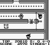 Lock n' Chase (Game Boy) screenshot: Stage 6-1, now the game gets harder