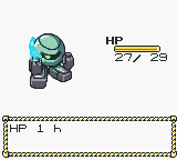 Metal Walker (Game Boy Color) screenshot: Your first stage metal ball, healing