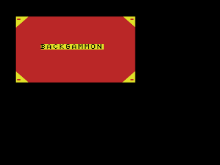 Backgammon (MSX) screenshot: Title screen