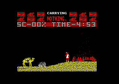 The Race Against Time (Amstrad CPC) screenshot: Somewhere in Sudan...