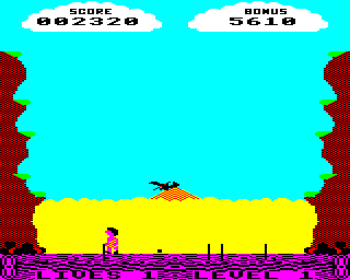 Cavey (BBC Micro) screenshot: Completing a level
