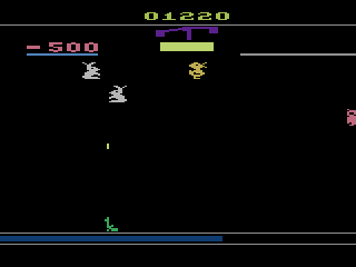 Carnival (Atari 2600) screenshot: Almost all of the targets are gone...