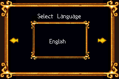 The Legend of Spyro: The Eternal Night (Game Boy Advance) screenshot: Language Select