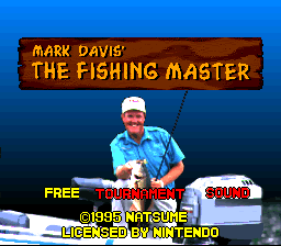 Mark Davis' The Fishing Master (SNES) screenshot: Main menu